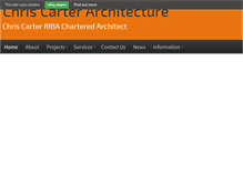 Tablet Screenshot of chriscarterarchitect.co.uk